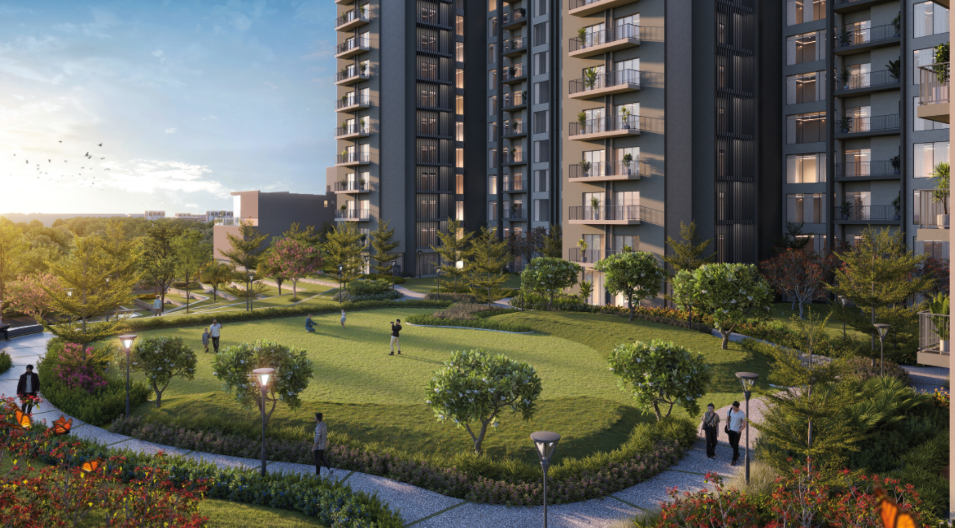 Community living powered through expansive greens.